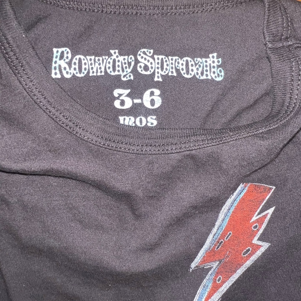 Rowdy Sprout Charcoal Bowie Lightning Bolt Longsleeve